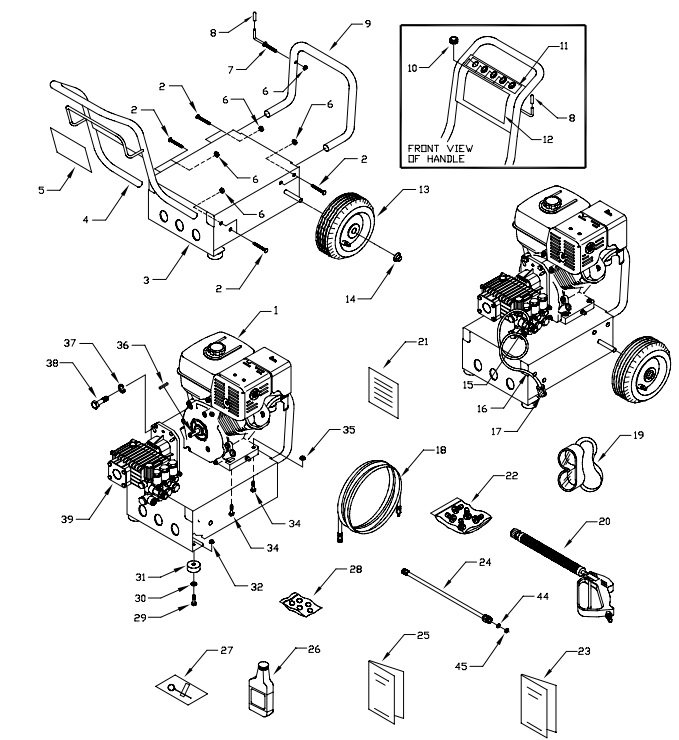 GENERAC 1420-0 parts breakdown